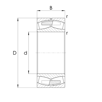 Spherical roller bearing 241 cylindrical