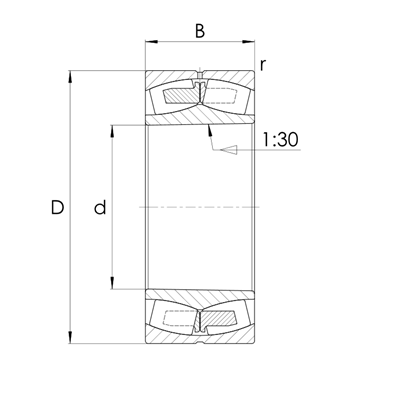 Spherical roller bearing 248 conical