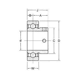 Insert bearing SB 200 lateral surface: crowned