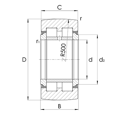 PWTR..-2RS Mantelfläche: ballig