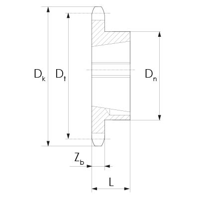 Taper-Kettenrad 20B-1