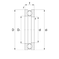Axial-Rillenkugellager 511, einseitig wirkend