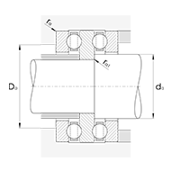 Axial-Rillenkugellager 522, beidseitig wirkend