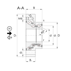 Axial-Schrägkugellager, dreireihig - DKLFA30100-2RS, Produktbild-2