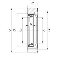 Dichtungsträger für ZARF Gewindetriebe (Nadel-Axial-Zylinderrollenlager)