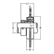 Flanschlager OBF - Fabrikat: HFH, Premiumfabrikat aus eigener Fertigung, eine sehr gute Alternative zu INA / SKF / FAG
