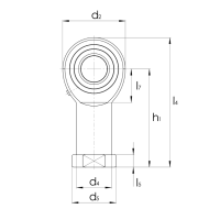 HFH Wartungspflichtige Radial Gelenkköpfe GIKR-PB / GIKL-PB DIN ISO 12240-4  