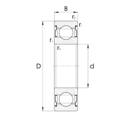 Hochtemperatur Rillenkugellager 62..-2Z/VA208 für Betriebstemperaturen bis 350 °C