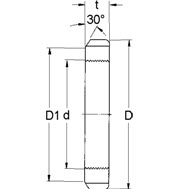 Nuten Wellenmutter nach ISO 2982-2 bzw. DIN 981 / DIN 5406