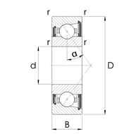 Hybrid-Spindellager HCB719-2RSD